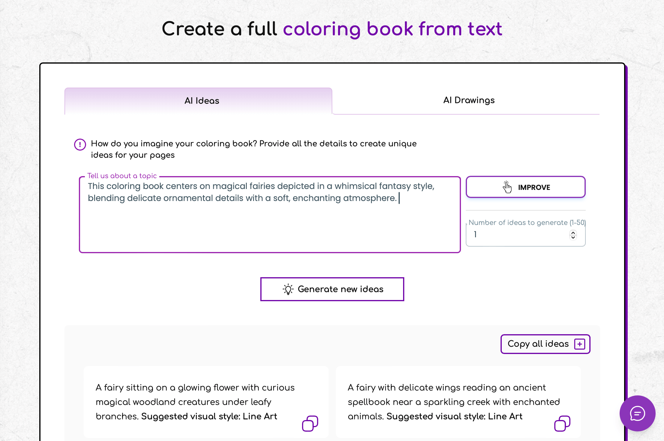 AI coloring book generator – generate creative ideas from any theme